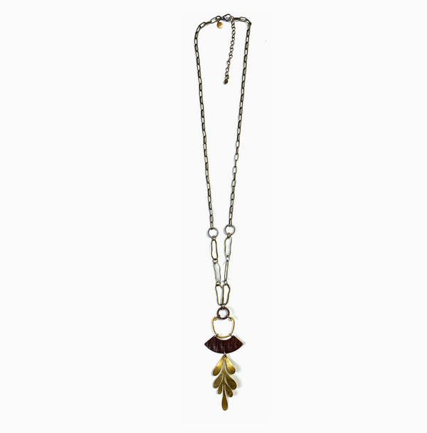 Mixed Chain Pendant Drop Necklace
