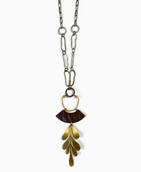 Mixed Chain Pendant Drop Necklace