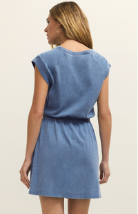 Z Supply Kalani Jersey Denim Dress-Blue