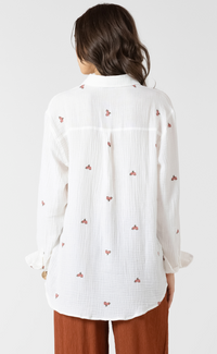 Dex Textured Button Front Blouse