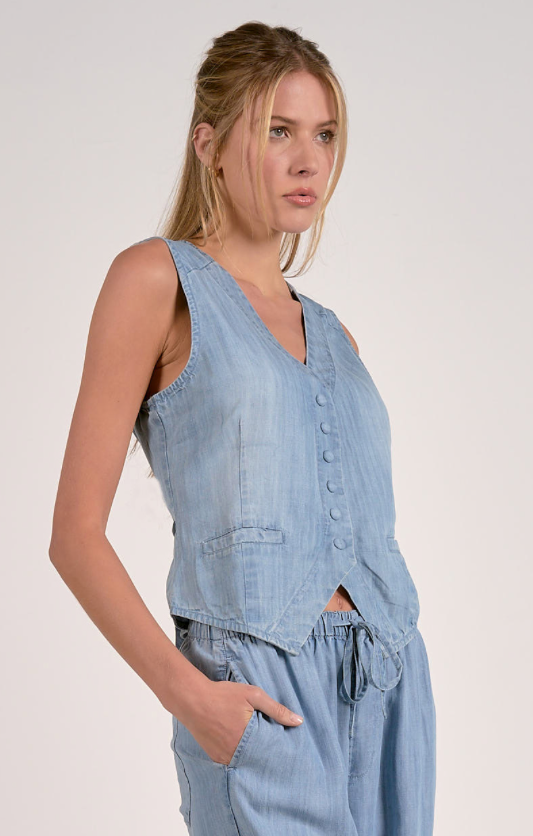Elan Chambray Vest