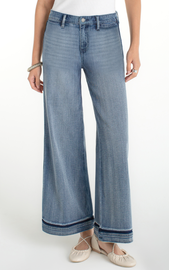 Liverpool Super Stride Wide Leg Jean-Reflection