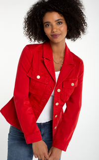 Liverpool Peplum Jacket-fire brick
