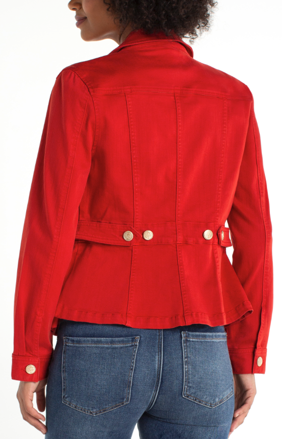 Liverpool Peplum Jacket-fire brick