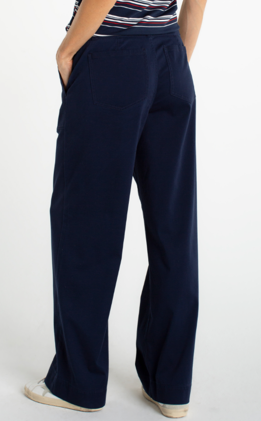 Liverpool Utility Patch Pocket Pant-Navy