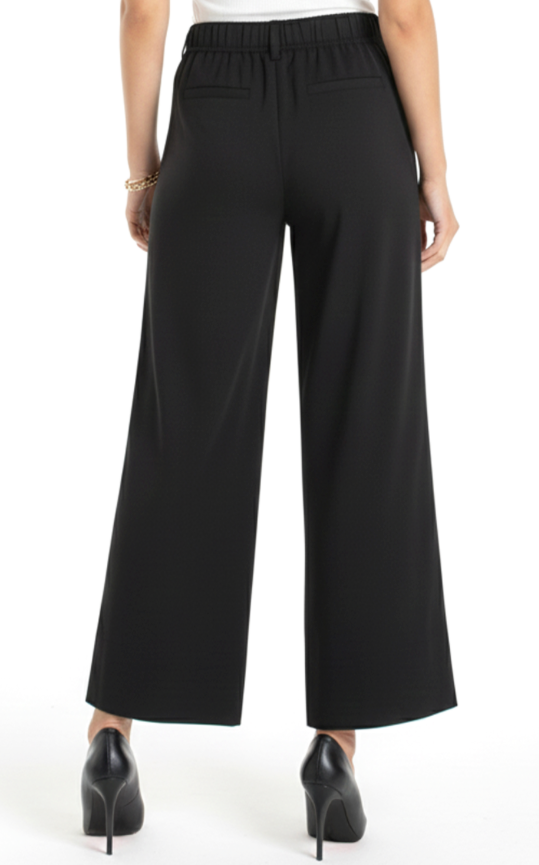 Liverpool Pleated Trouser-Black