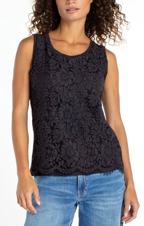 Liverpool Sleeveless Lace Top