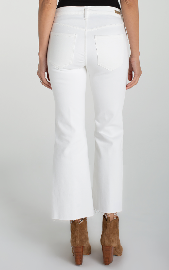 Liverpool Hannah Crop Flare-White