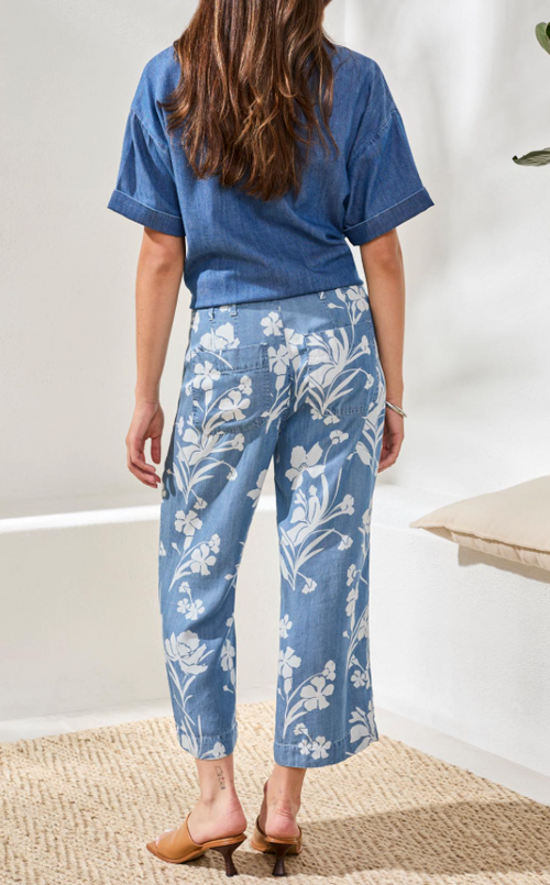 Tribal Flowy Wide Crop Pant