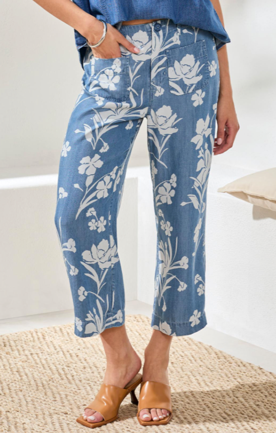 Tribal Flowy Wide Crop Pant