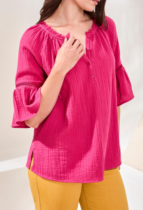 Tribal Raglan Sleeve Blouse