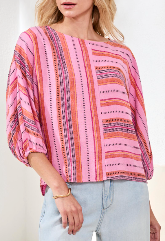 Tribal Boat Neck Blouse