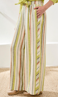 Tribal Pull On Flowy Wide Pant
