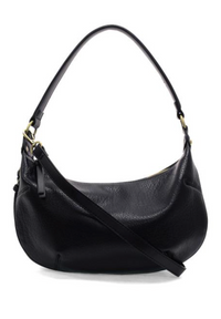 Black Yvette Expandable Hobo/ Crossbody