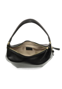Black Yvette Expandable Hobo/ Crossbody