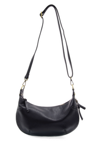 Black Yvette Expandable Hobo/ Crossbody