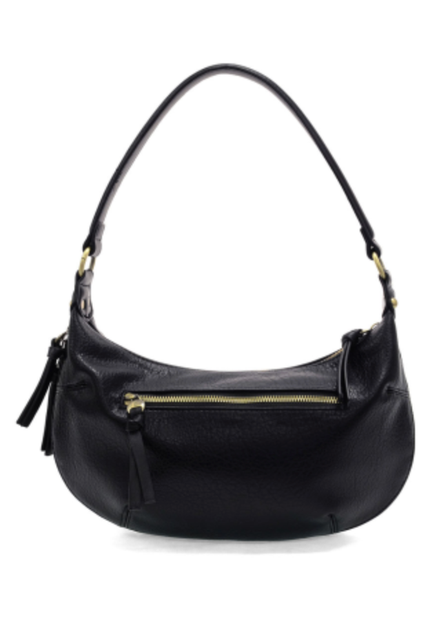 Black Yvette Expandable Hobo/ Crossbody