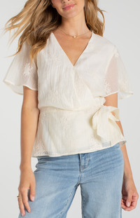 Liverpool Wrap Front Top w/Tie