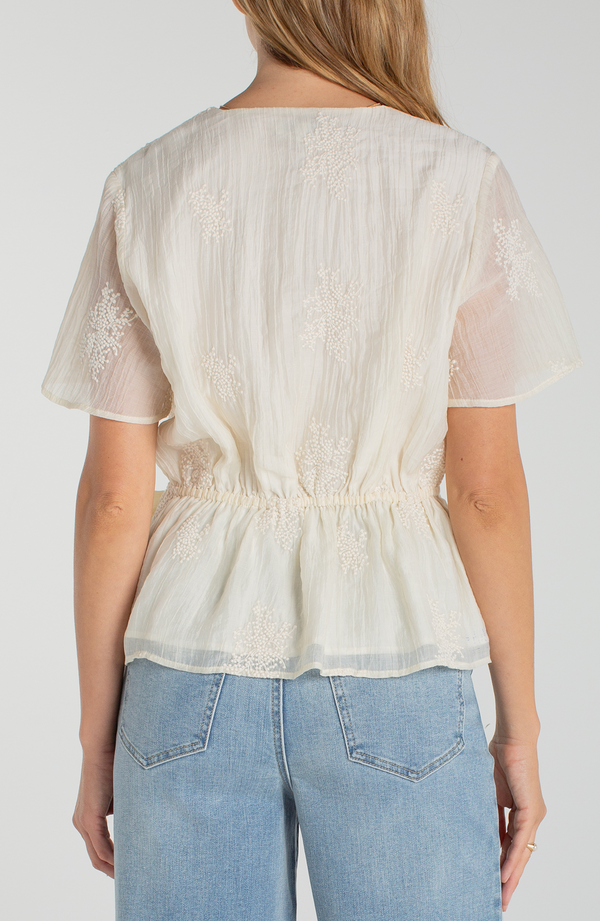 Liverpool Wrap Front Top w/Tie