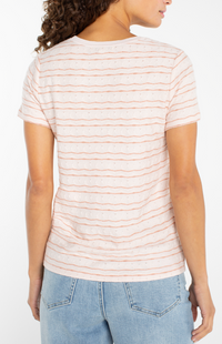 Liverpool Tee w/Rib Trim-Pink
