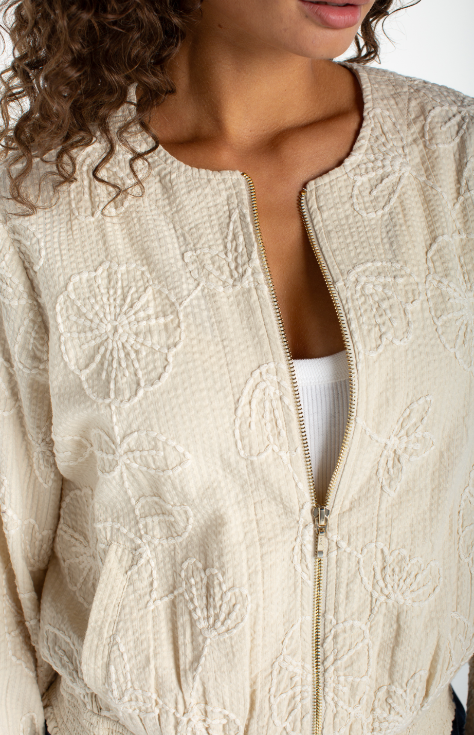 Liverpool Floral Collarless Jacket