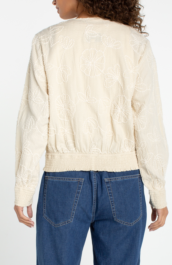 Liverpool Floral Collarless Jacket