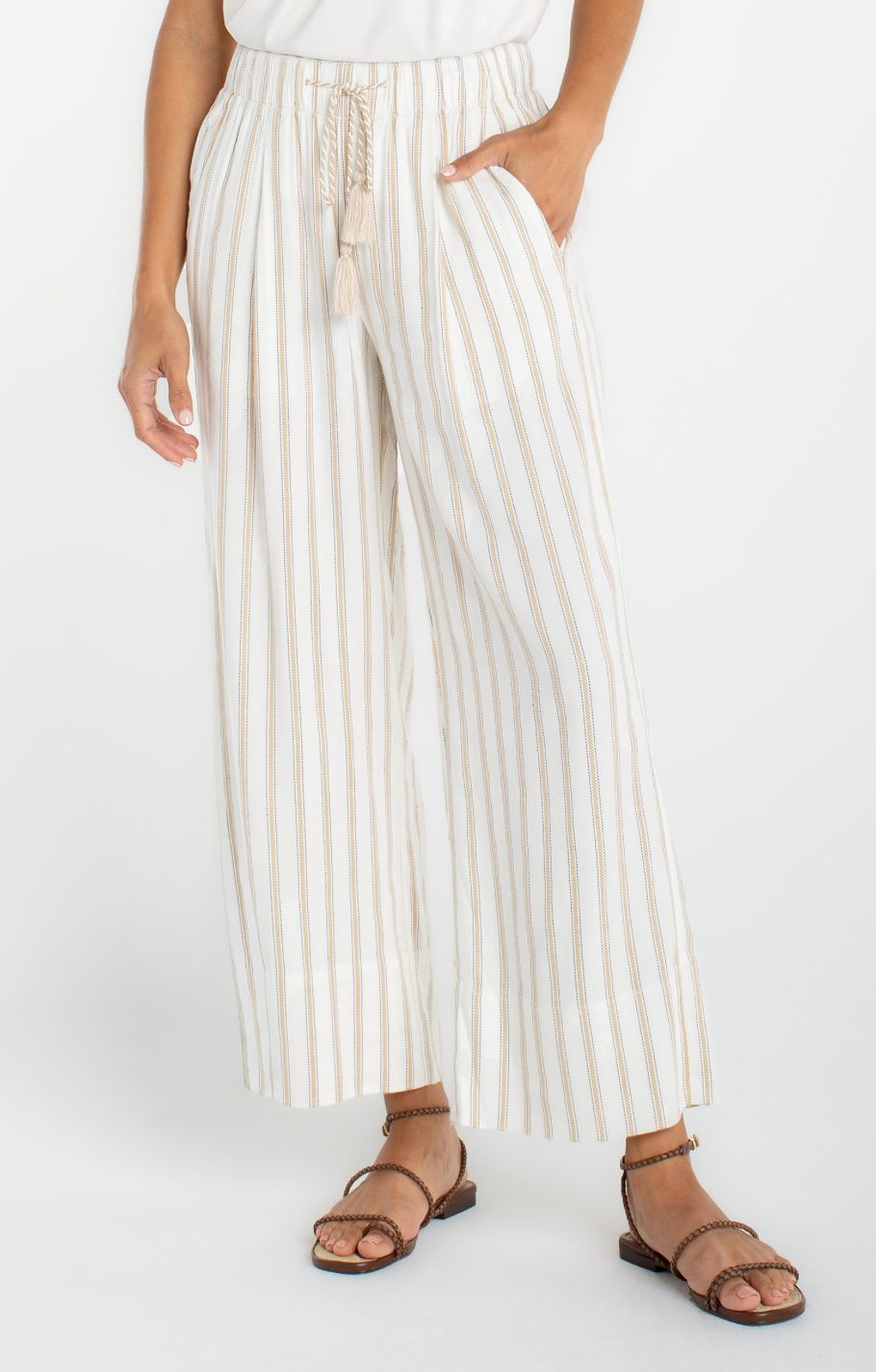 Liverpool Pull On Wide Leg Crop Trouser 26" ins