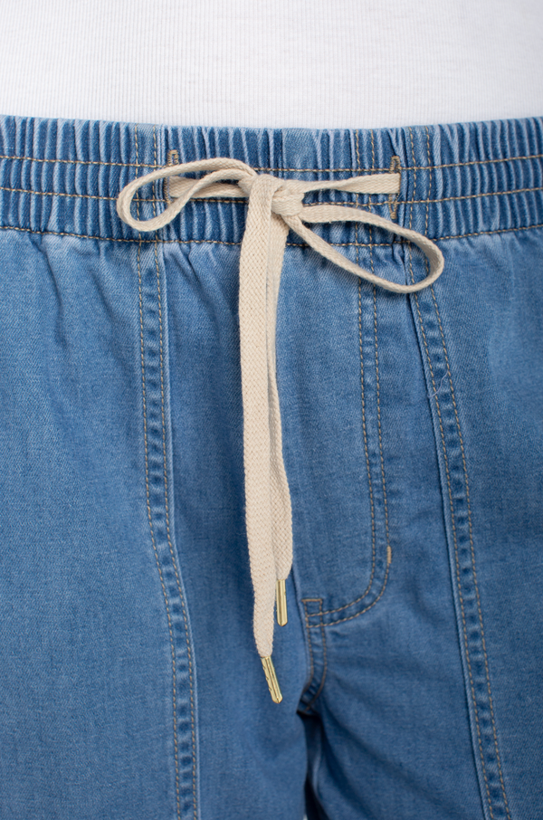 Liverpool Easy Pull On Crop Pant-desert sky