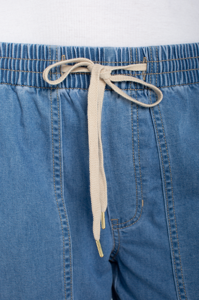 Liverpool Easy Pull On Crop Pant-desert sky