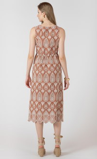 Dex V-neck Eyelet Dress