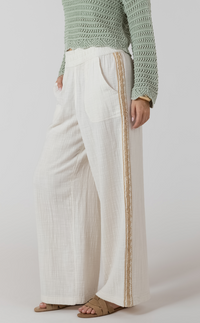 Dex Crochet Trim Wide Leg Pant
