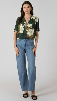 Dex Button Front Blouse