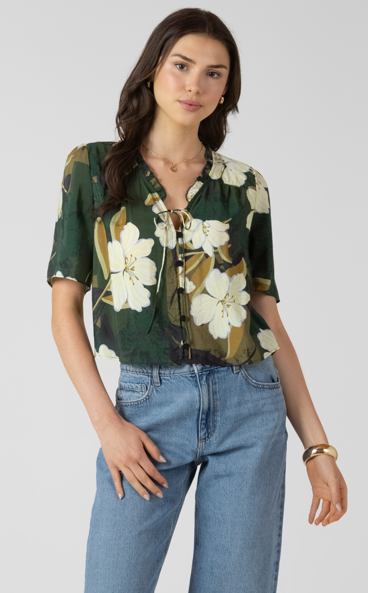 Dex Button Front Blouse