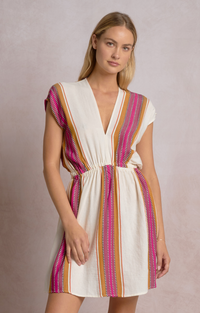 Elan Short Sleeve V-neck Dress