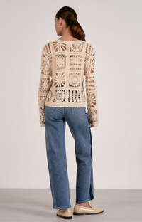 Elan Cardi Open Knit Sweater