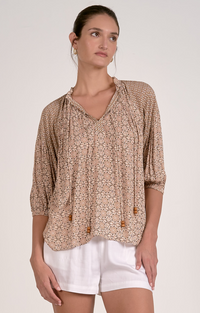 Elan Peasant Top