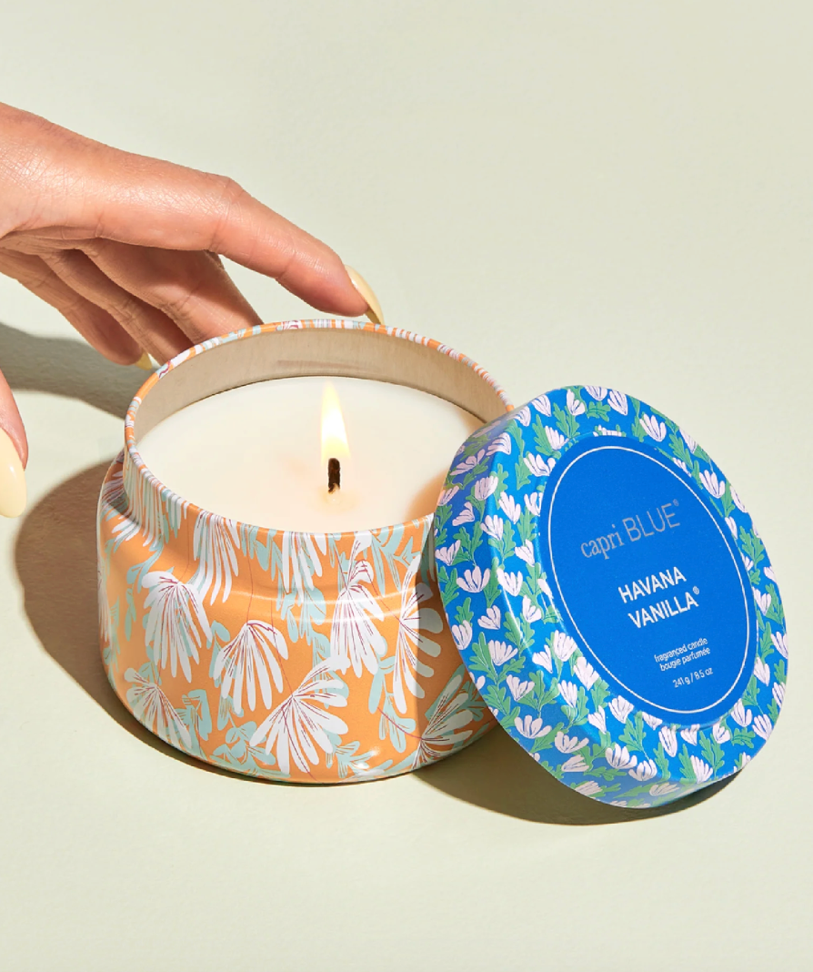 Capri Blue Pattern Play Travel Tin Candle