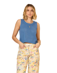Open Knit Sweater Tank Top
