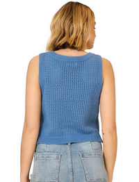 Open Knit Sweater Tank Top