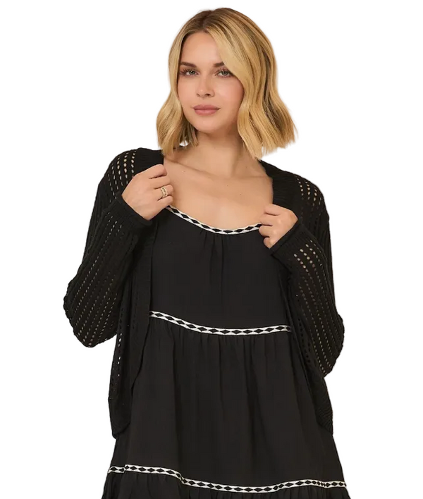 Open Knit Cocoon Cardigan