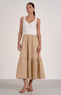 Elan Tank Mixed Media Maxi Dress