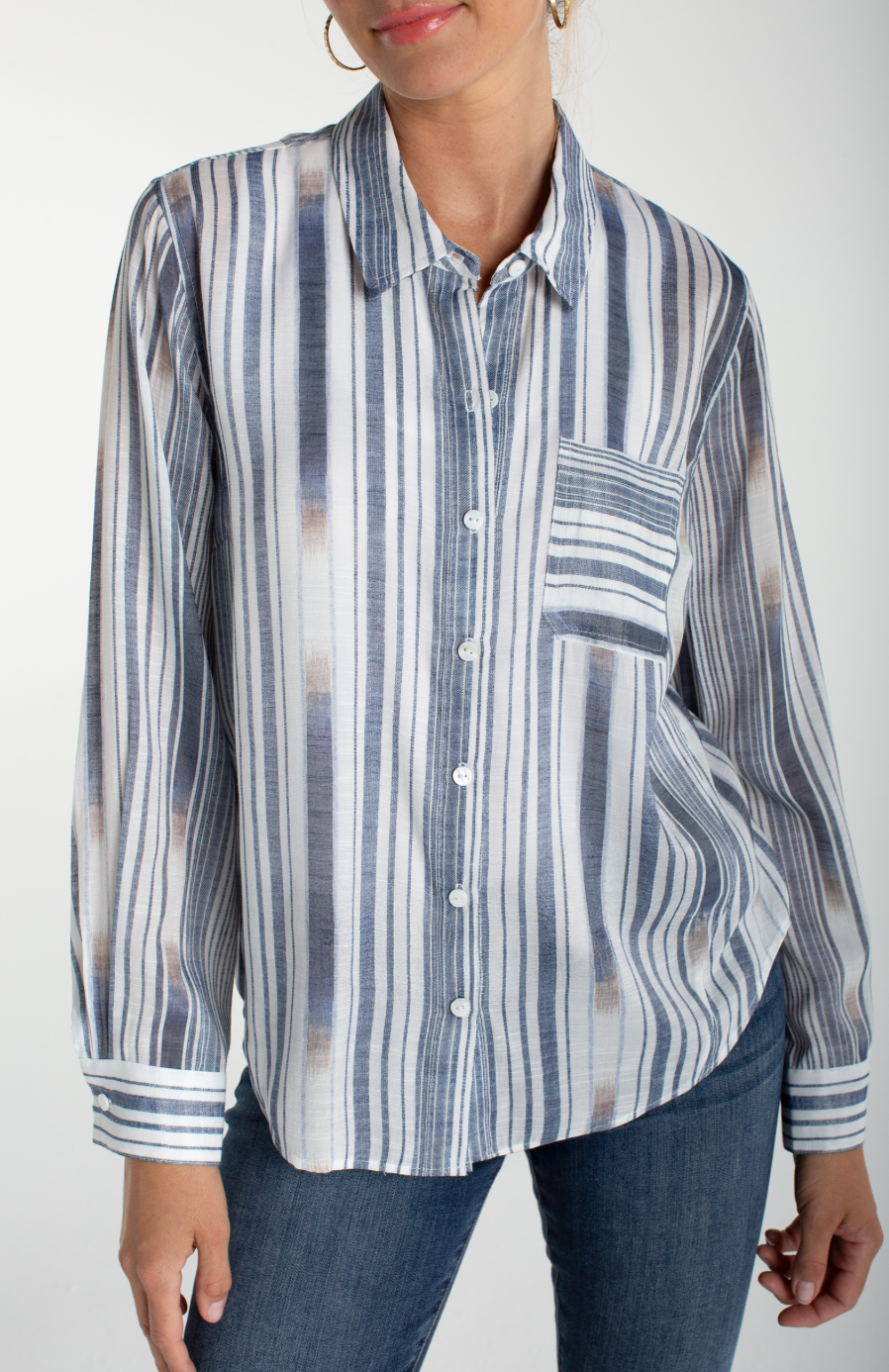 Liverpool Chambray Stripe Shirt