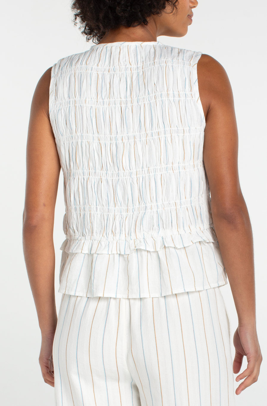 Liverpool Sleeveless Tie Front Top