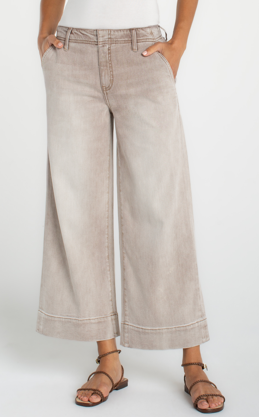 Liverpool Weekender Crop Pant -antique khaki