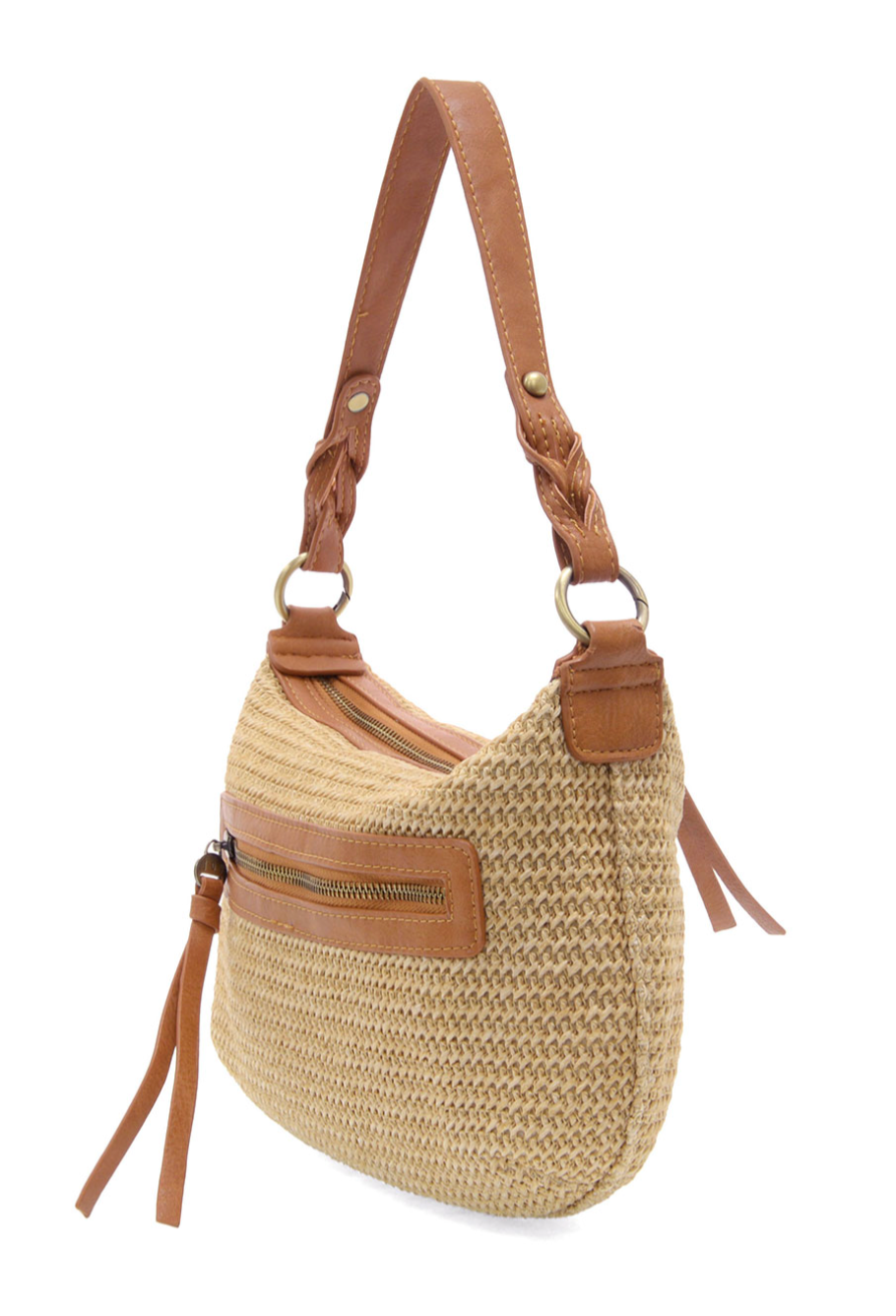 Natural Straw Effie Hobo