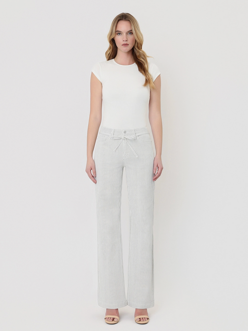 Tie Striped Vintage Flare Jeans