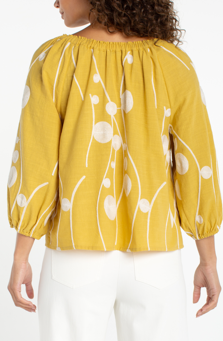 Liverpool 3/4 Sleeve Woven Top