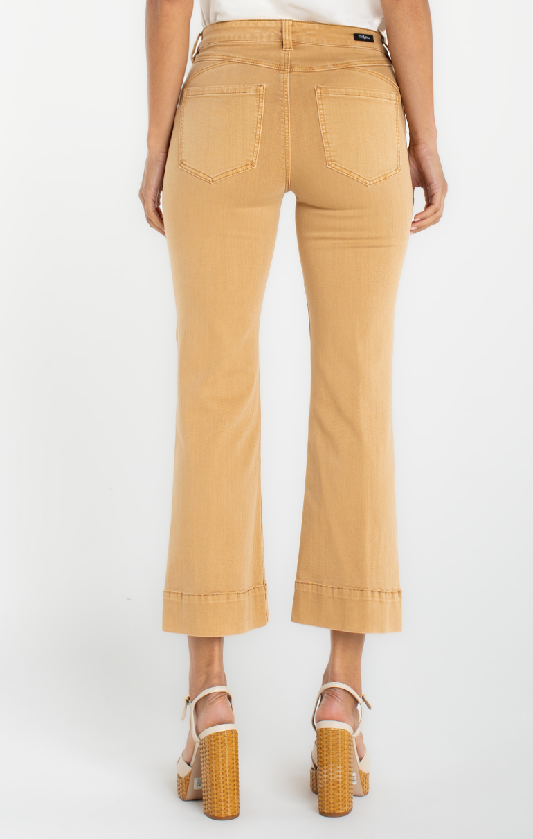 Liverpool Hannah Crop Pant -Straw