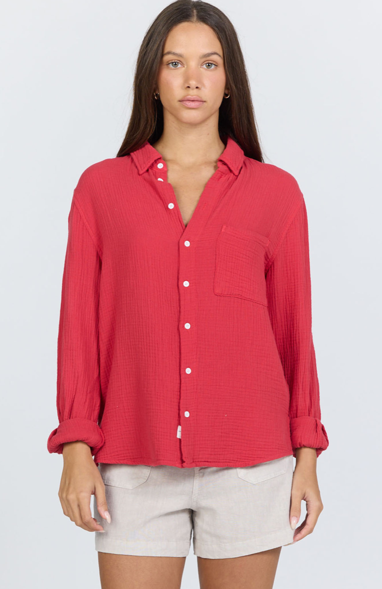 Dear John Button Down Gauze Shirt