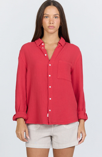 Dear John Button Down Gauze Shirt